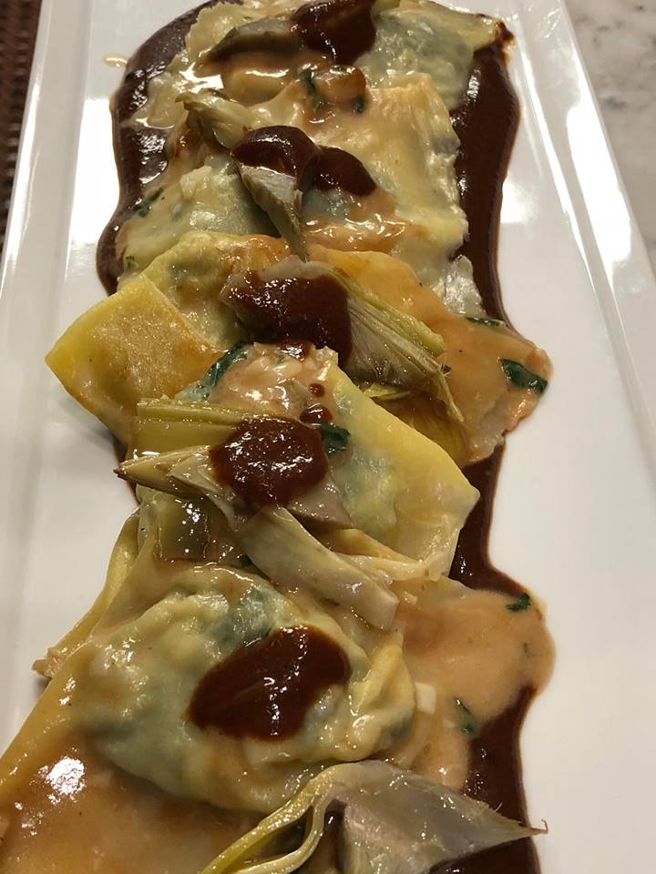 Ravioli with sauce