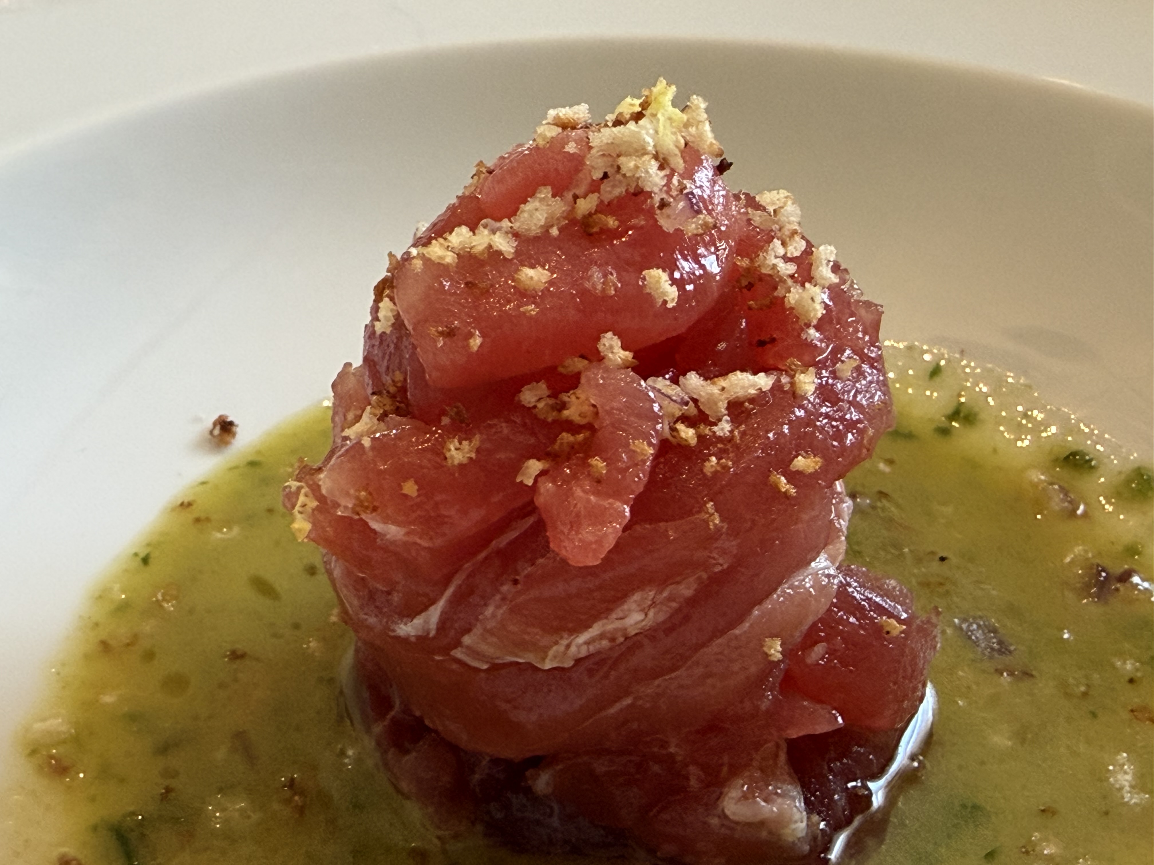 Ahi Tuna Spaghetti with Bottarga and Lemon Zest