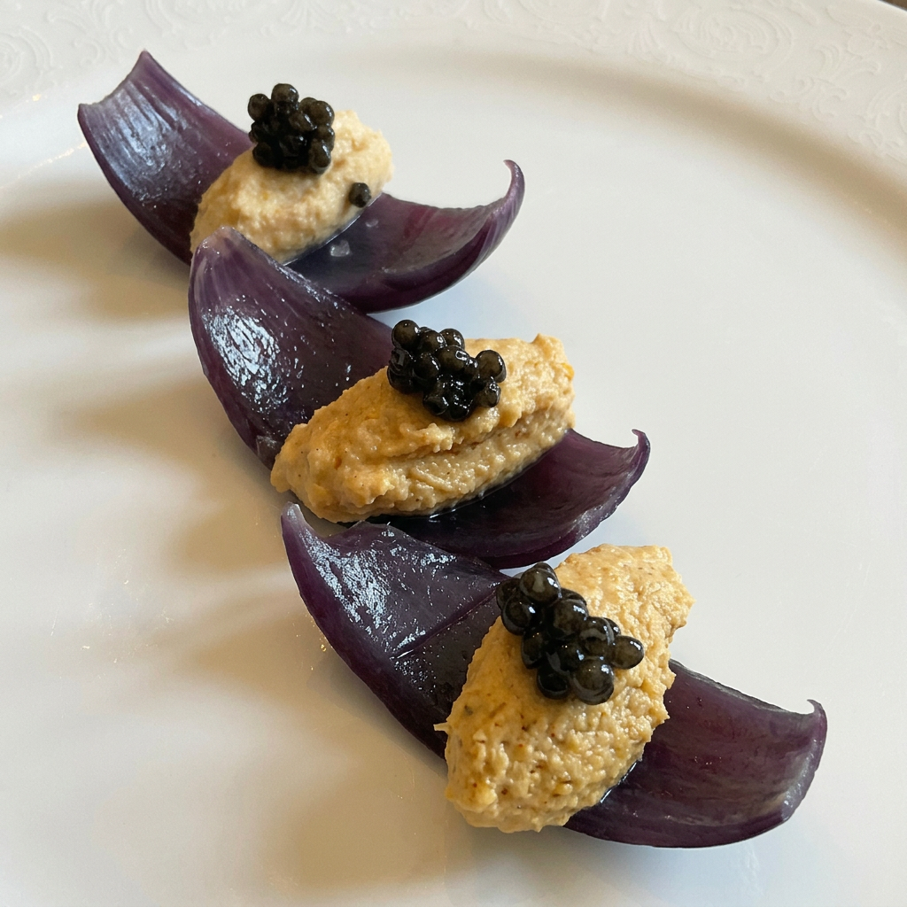 Whipped baccalà with caviar