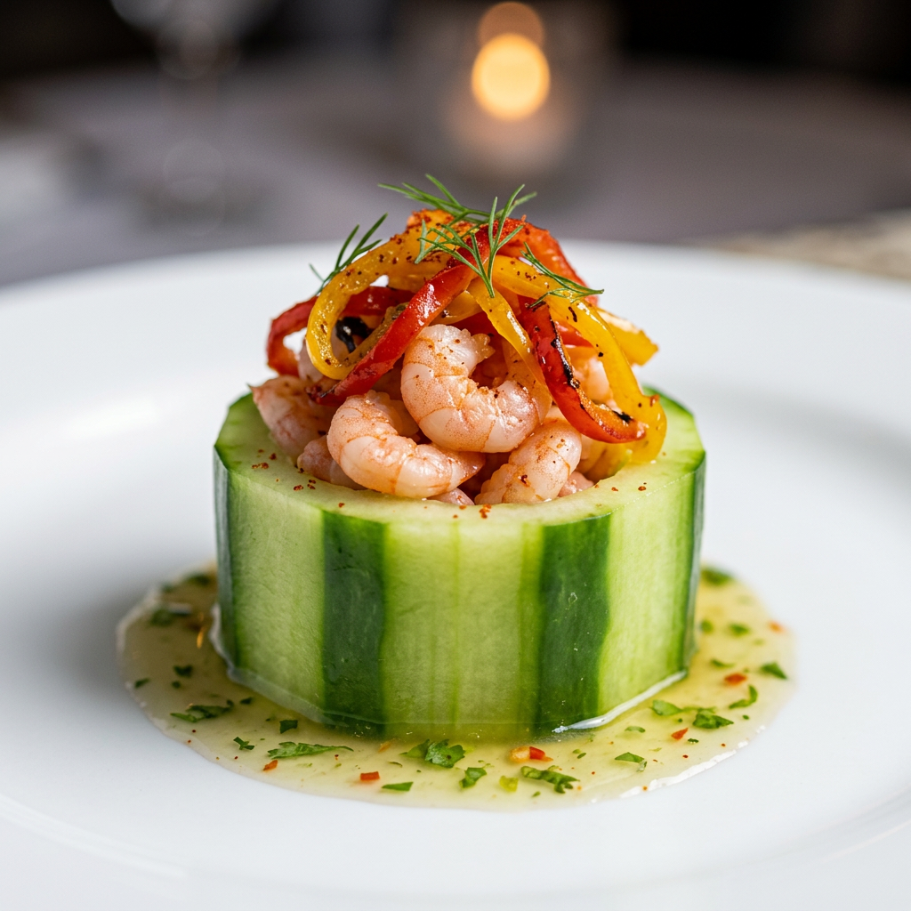 Shrimp cucumber cup