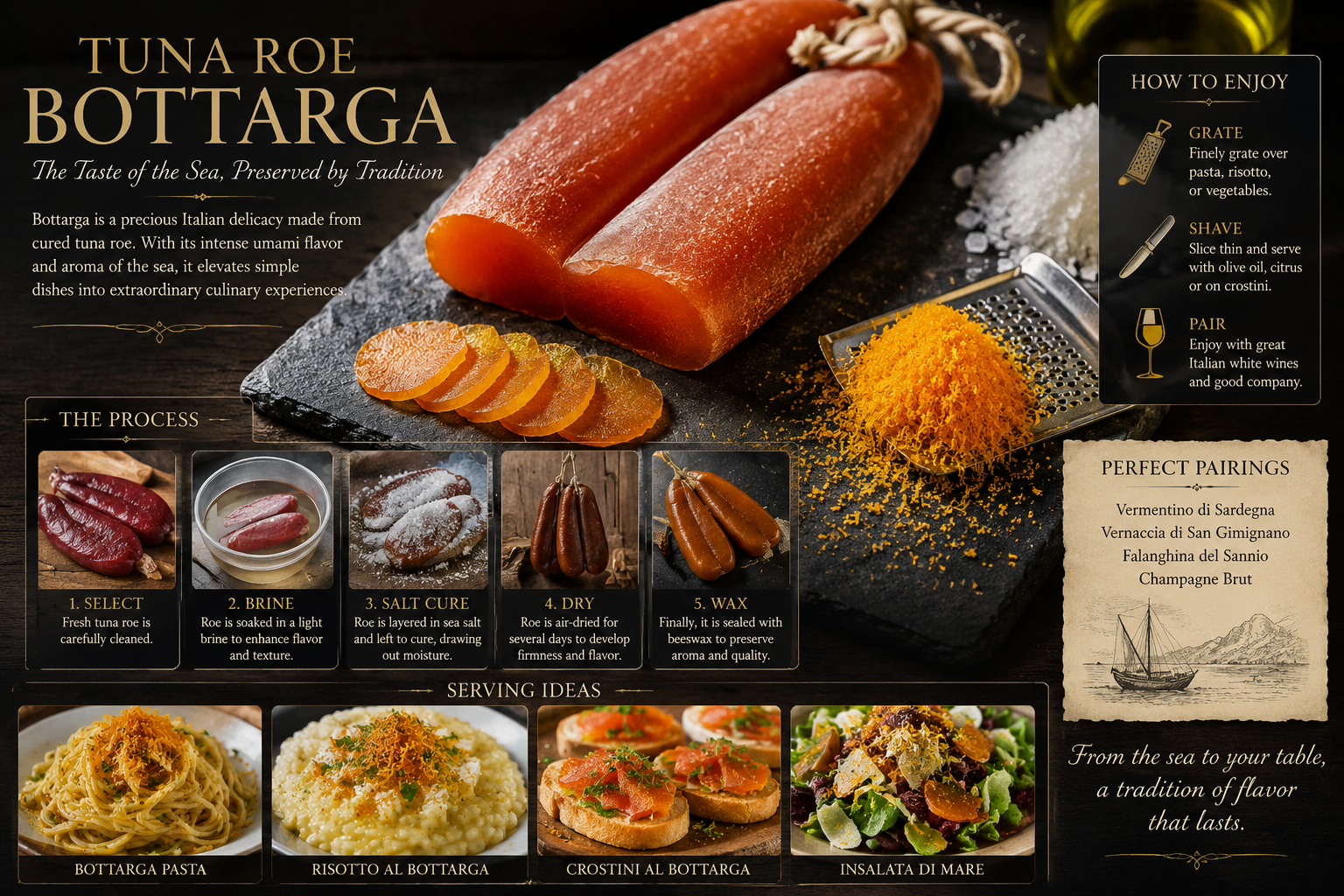 Tuna roe (bottarga) curing setup