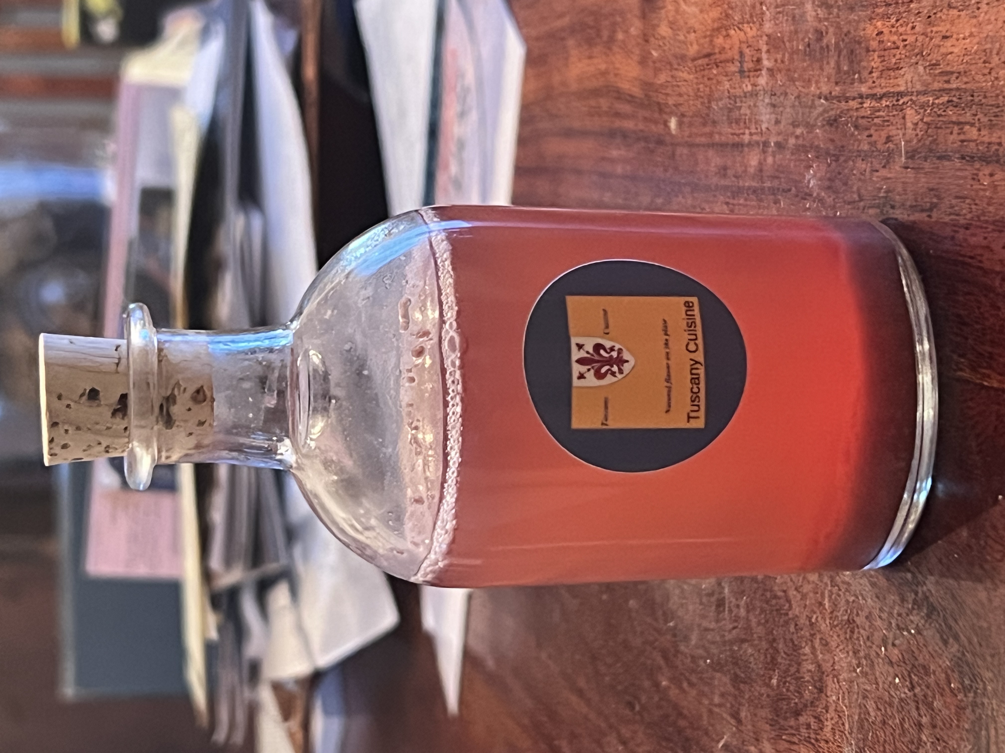 Bottle of Organic Red Grape Vinegar