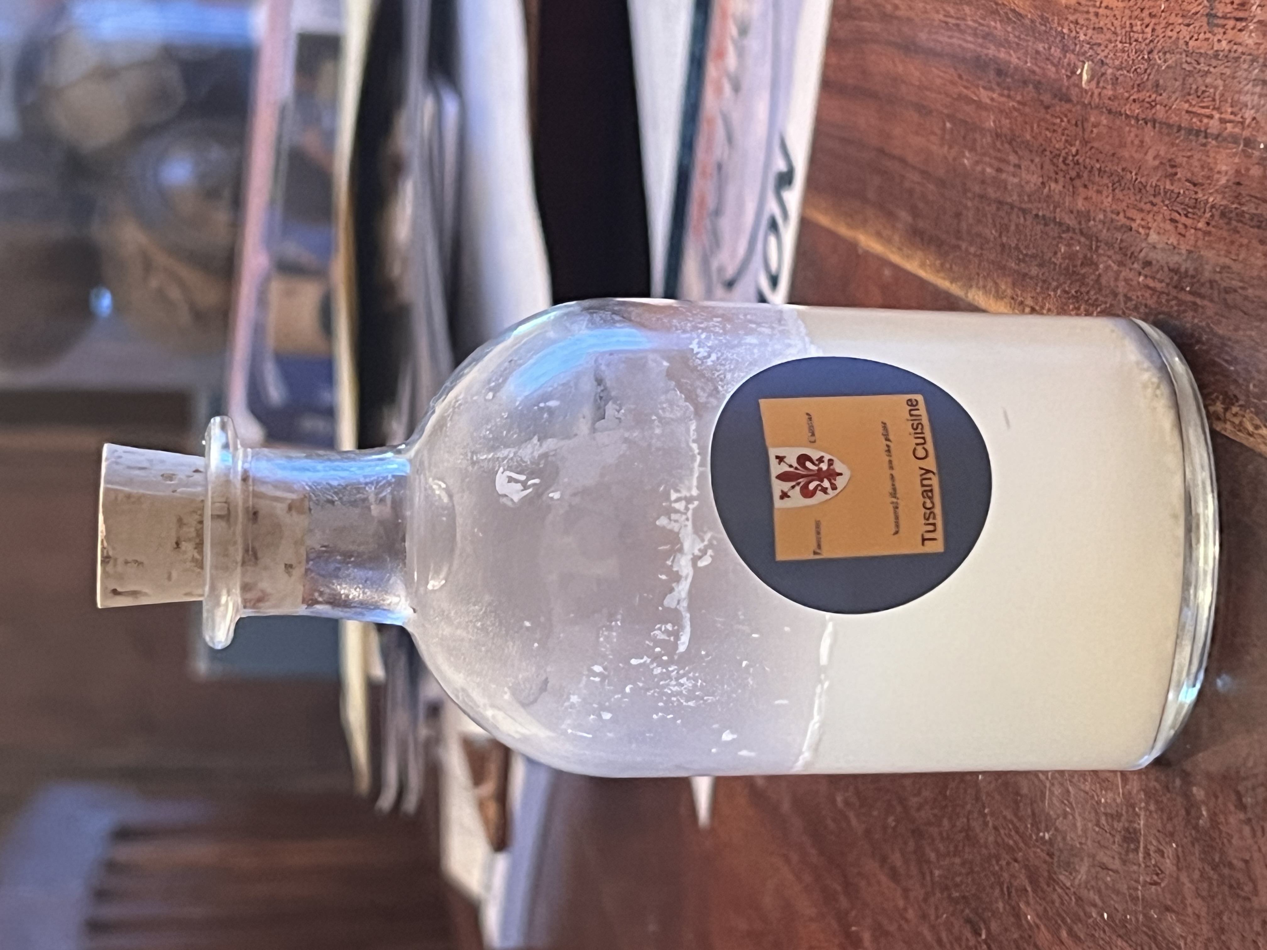 Bottle of Organic Sweet Basil Vinegar