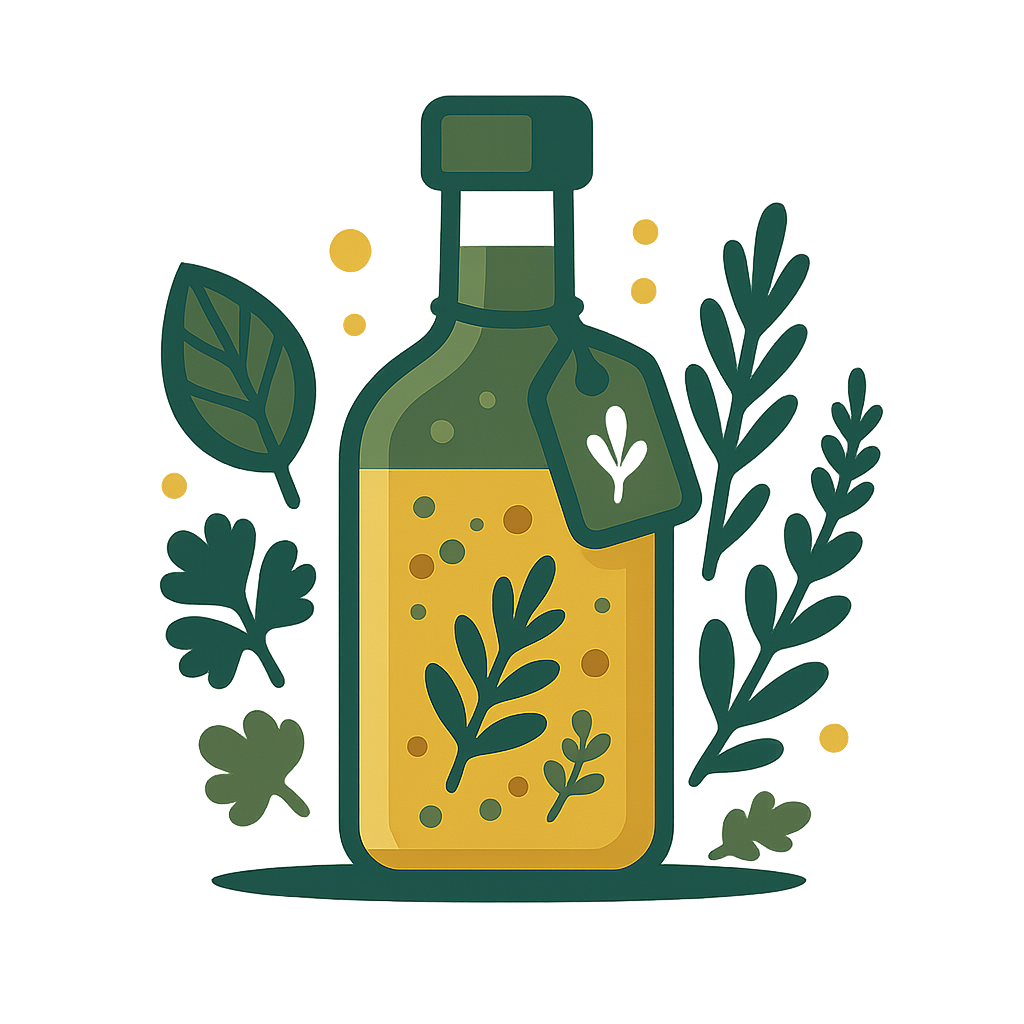 Aromatic herb oil bottle